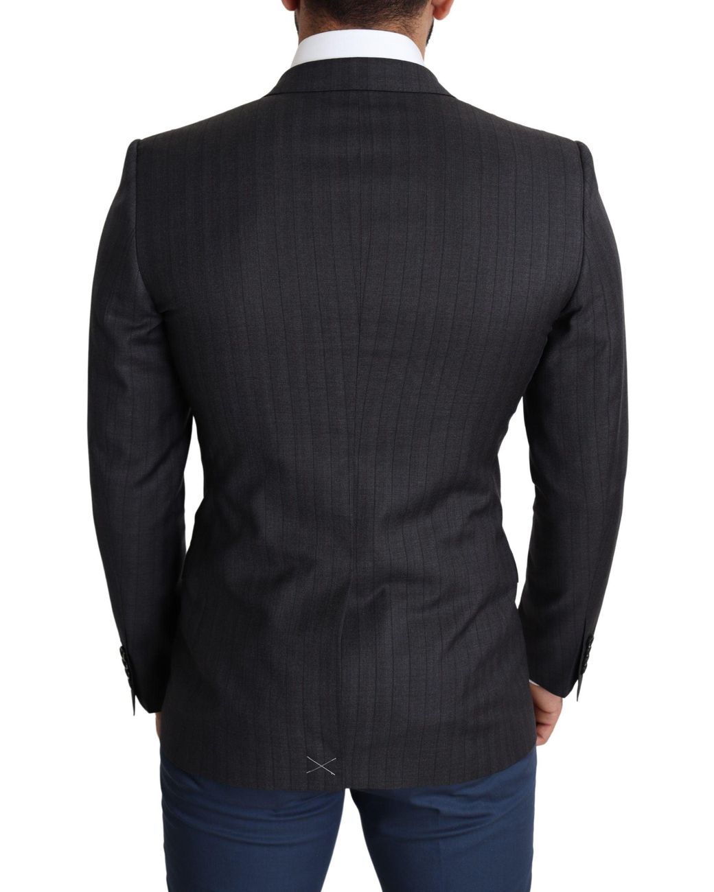 Dolce & Gabbana Black Elegant Virgin Wool Martini Blazer for men