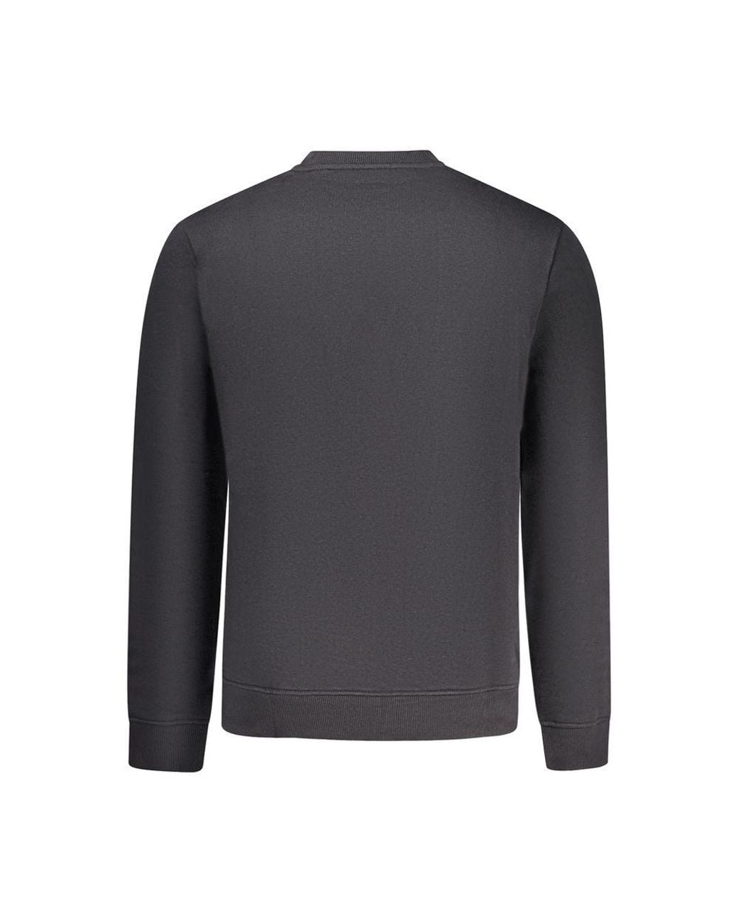 Napapijri Gray Black Cotton Sweatshirt for men