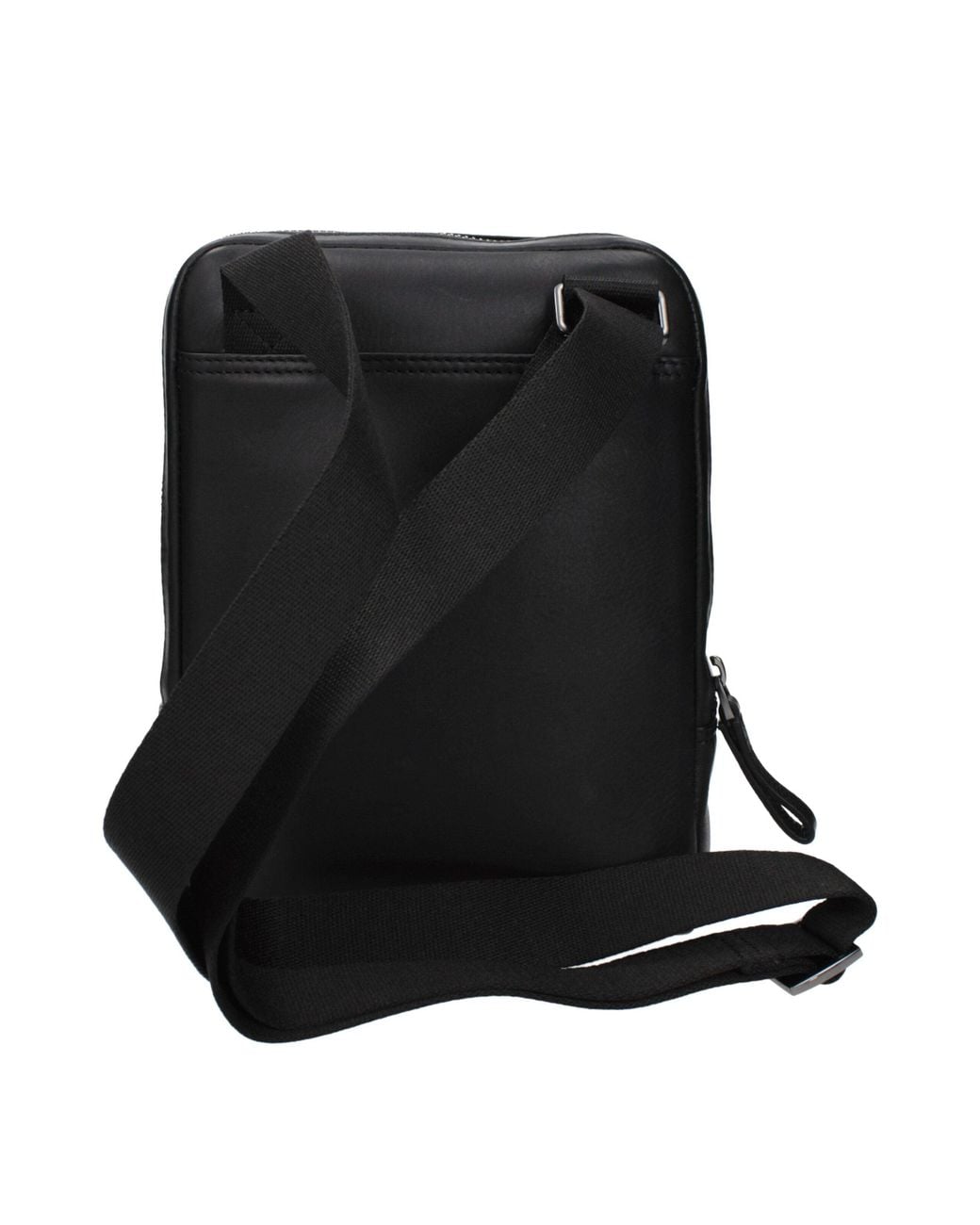 Piquadro Black Leather Crossbody Bag for men