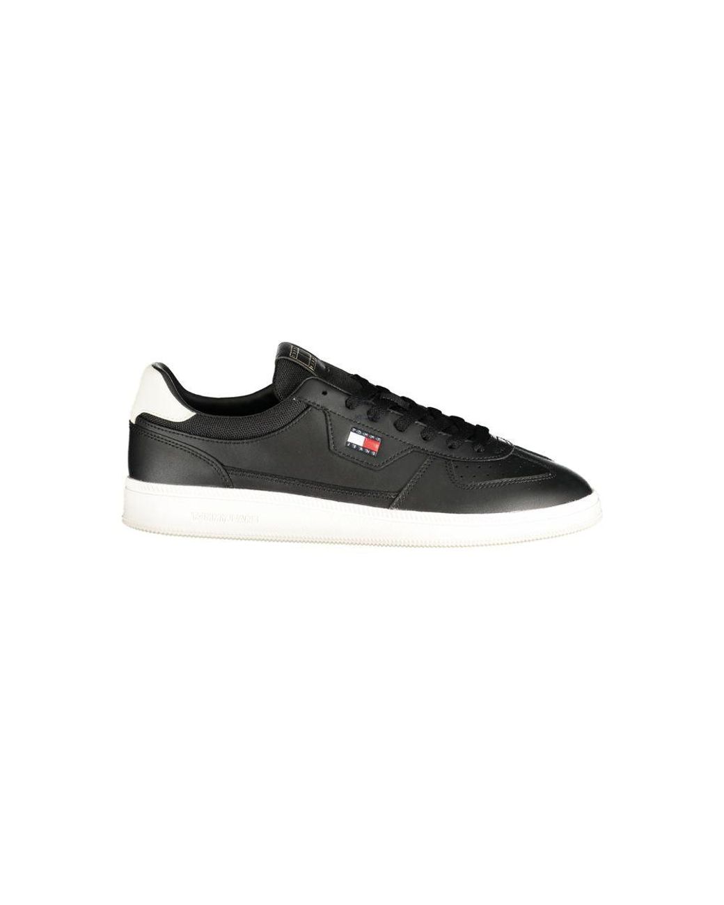 Tommy Hilfiger Black Polyurethane Men's Sneaker for men