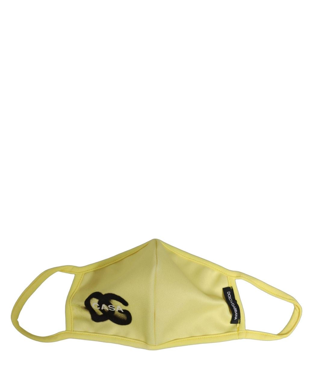 Dolce & Gabbana Yellow Polyester Dg Casa Logo Elastic Ear Strap Face Mask for men