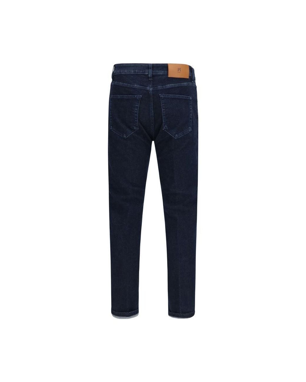 PT Torino Blue Cotton Tapered Jeans for men