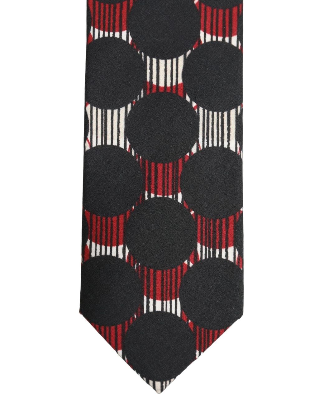 Dolce & Gabbana Black Multicolor Cotton Geometric Adjustable Tied Necktie Tie for men