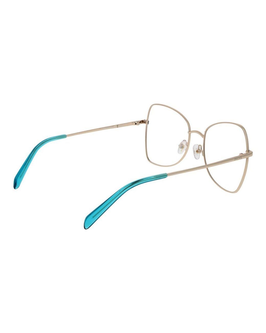 Emilio Pucci Metallic Black Metal Glasses (frames)