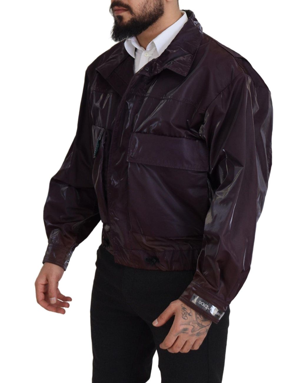 Dolce & Gabbana Blue Elegant Biker Jacket for men