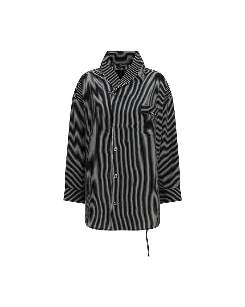 R13 Gray Black Viscose Pattern Shirt