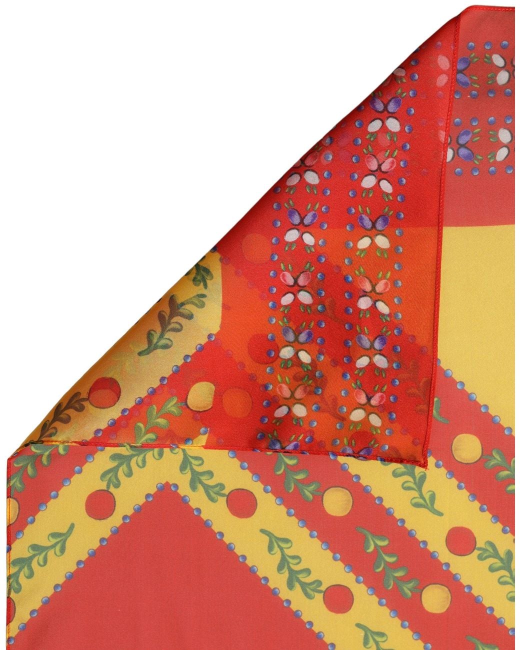 Dolce & Gabbana Pink Multicolor Silk Geometric Square Foulard Scarf