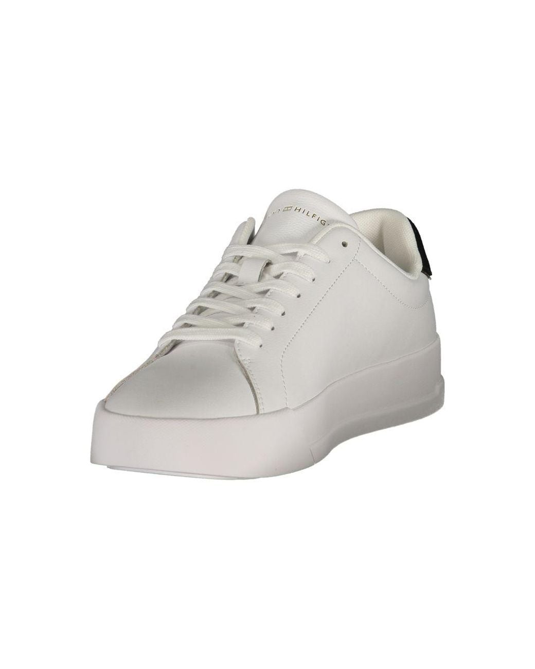 Tommy Hilfiger Multicolor White Polyurethane Men's Sneaker for men
