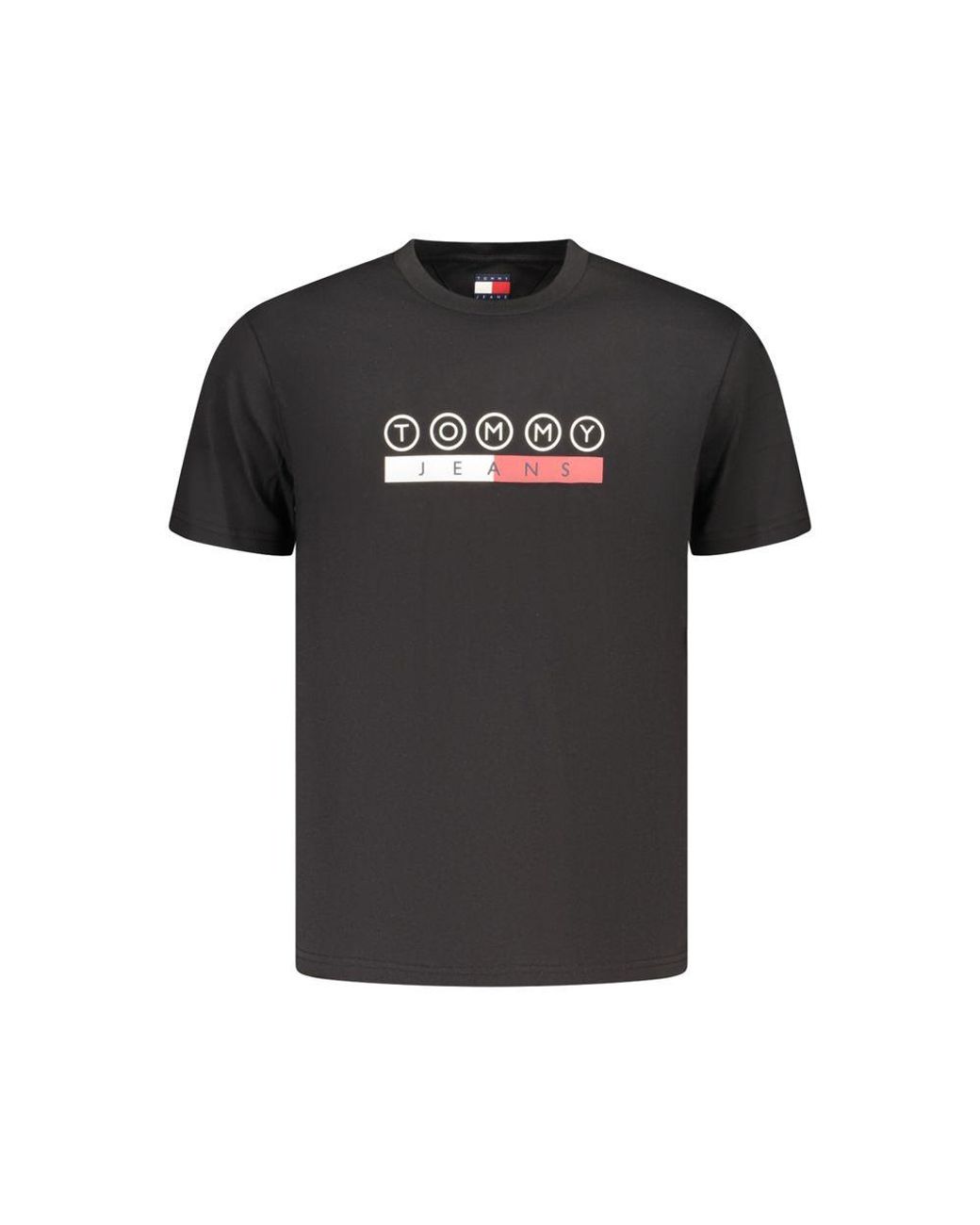 Tommy Hilfiger Black Cotton T-Shirt for men