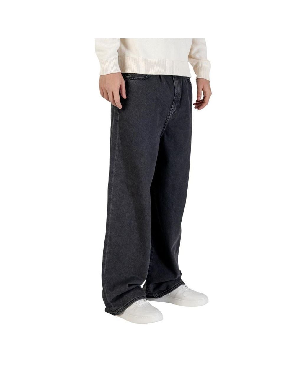 Only & Sons Black Cotton Relaxed Fit Jeans for men