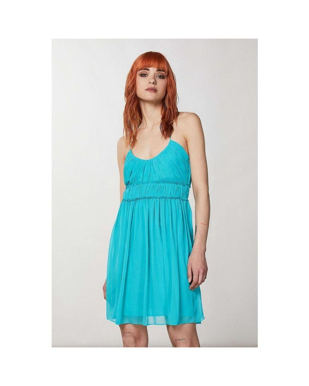 Patrizia Pepe Blue Polyester Casual Dress