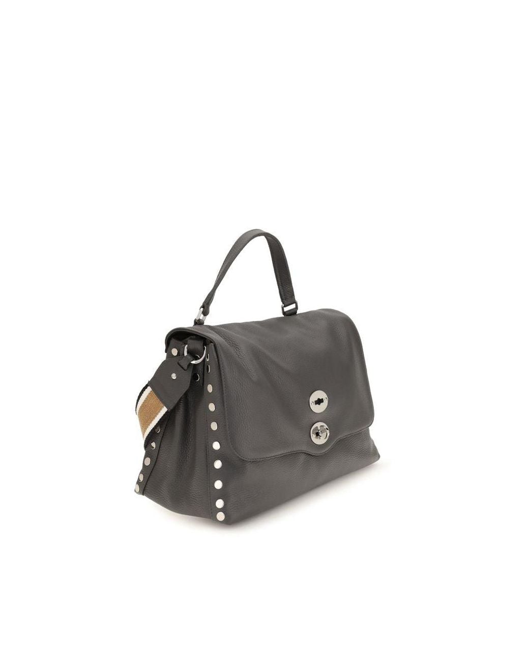Zanellato Gray Calf Leather Bos Taurus Shoulder Bag