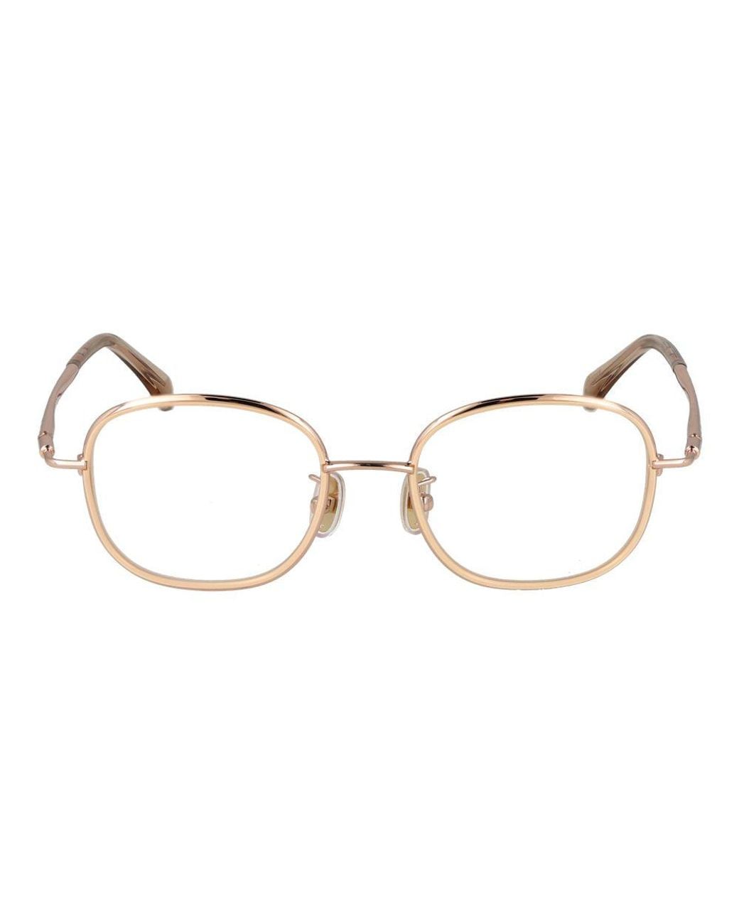 Max Mara Metallic Rose Gold Metal Glasses (frames)