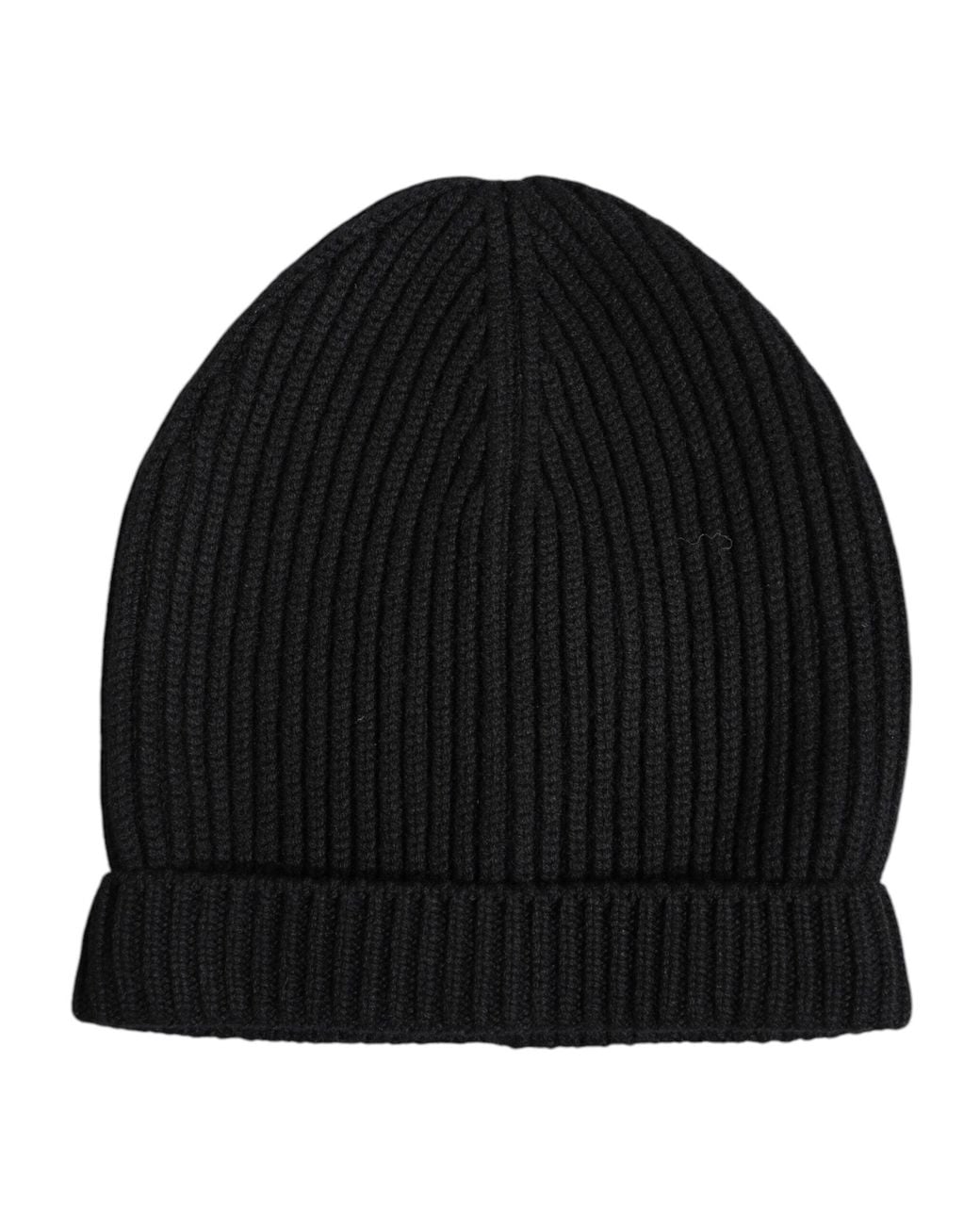 Dolce & Gabbana Black Cashmere Knitted Winter Beanie Hat for men