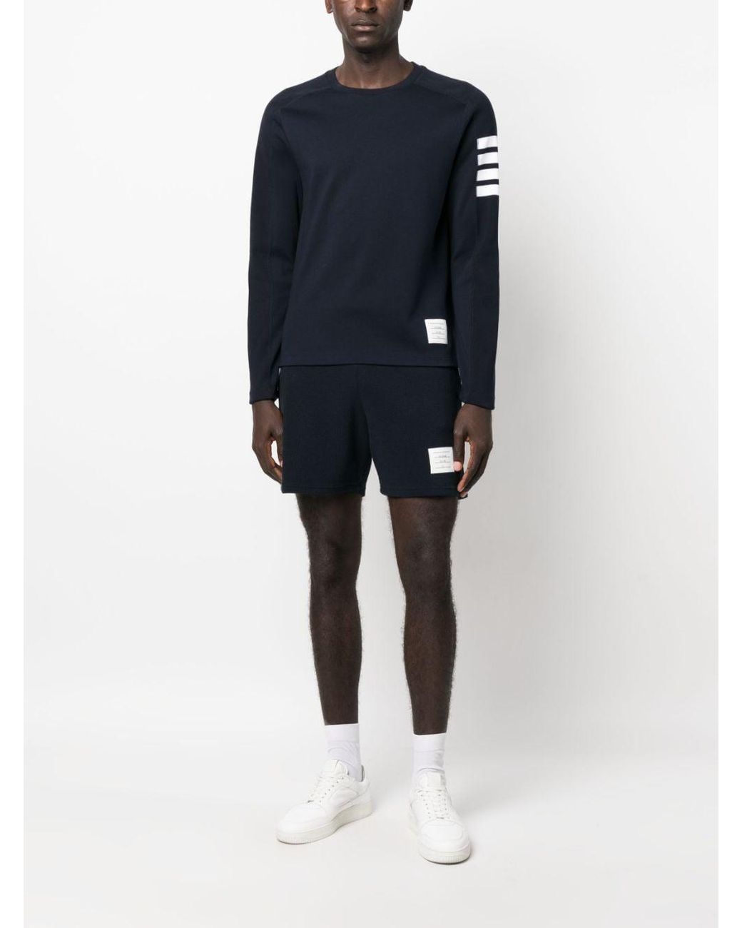 Thom Browne Gray 4-Bar Long-Sleeved T-Shirt for men