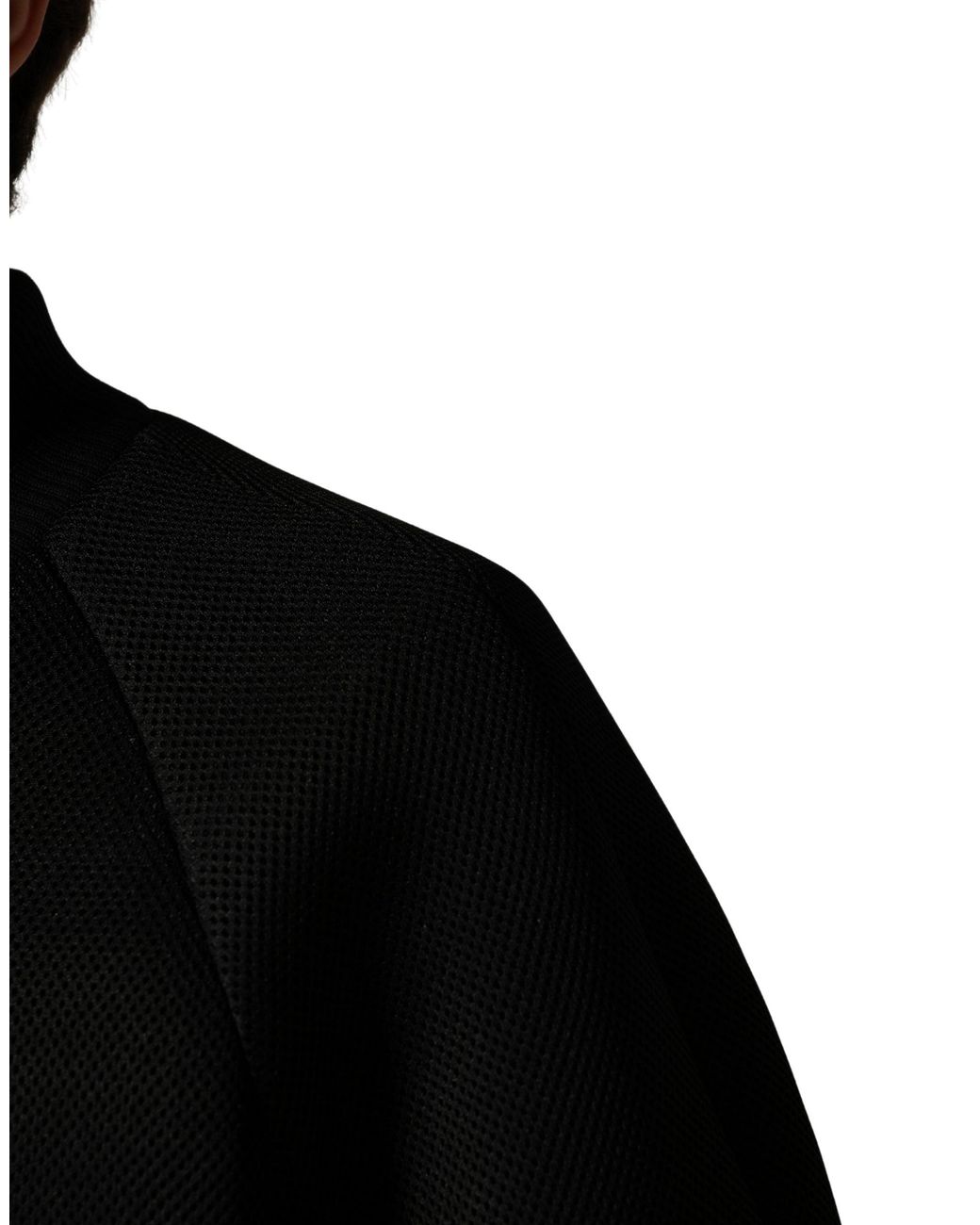 Dolce & Gabbana Black Nylon Full Zip Bomber Jacket Clothing for men