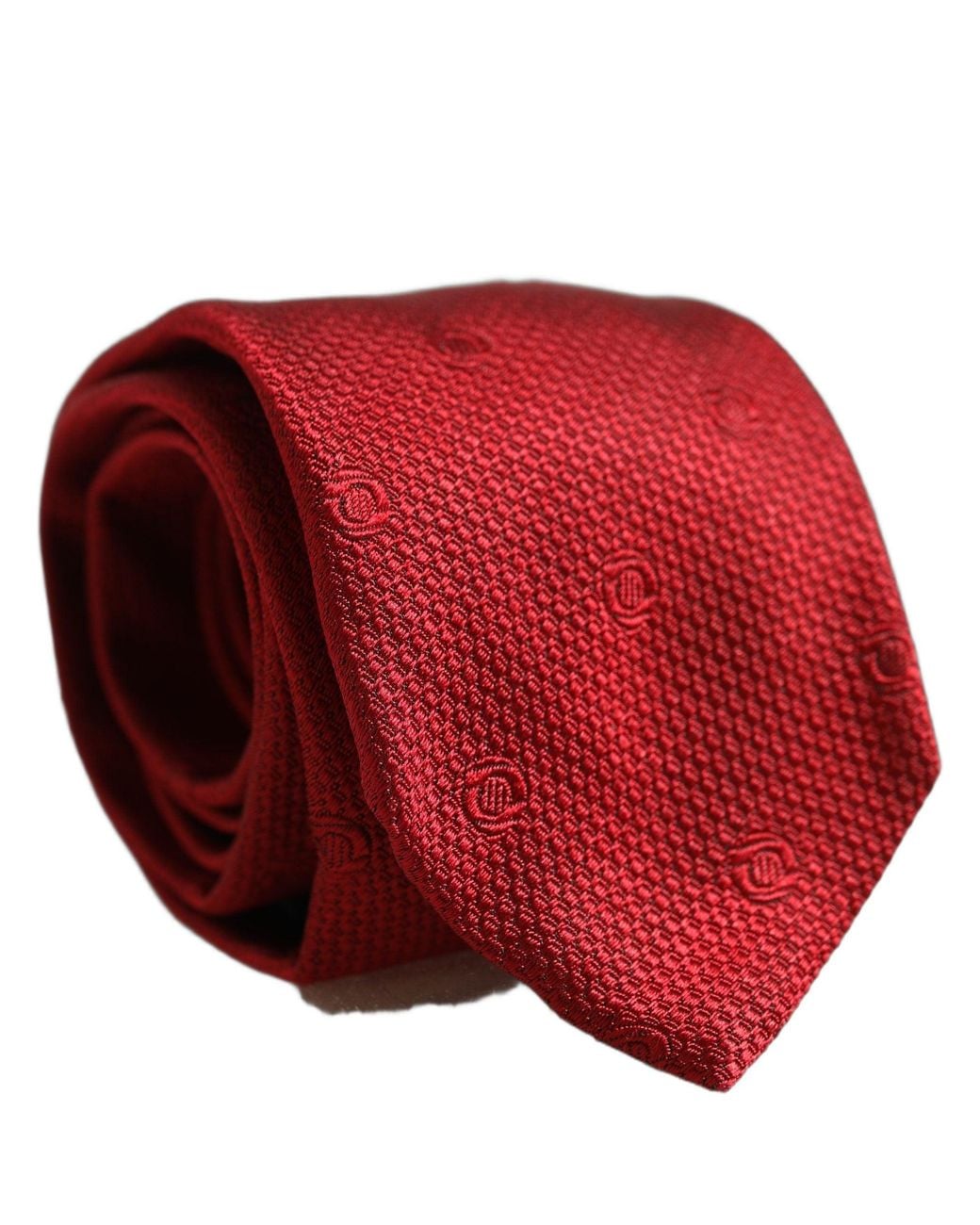 Dolce & Gabbana Red Silk Textured Pattern Adjustable Tied Men Necktie Tie for men