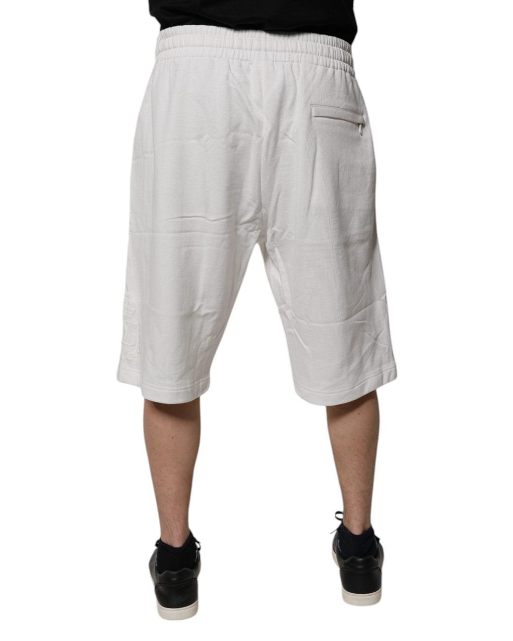 Dolce & Gabbana Gray Cotton Sweatmen's Bermuda Shorts for men
