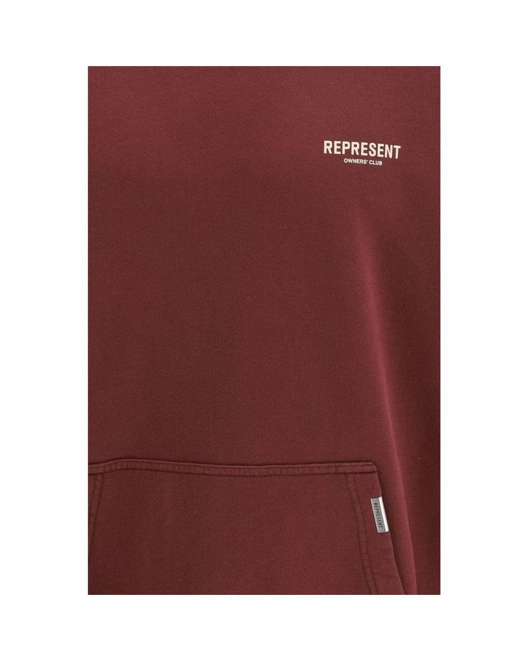Represent Red Cotton Sweatshirt for men
