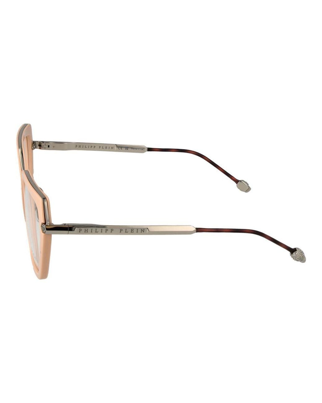 Philipp Plein Metallic Metal & Plastic Glasses (Frames) for men