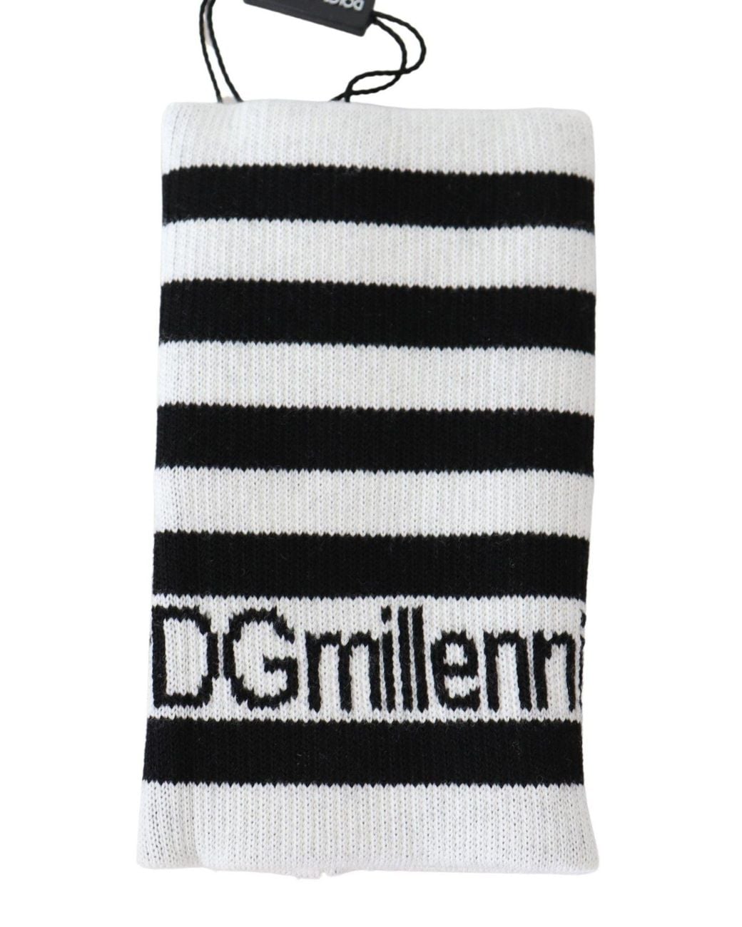Dolce & Gabbana Black Wool Dgmillennials Wristband Wrap for men