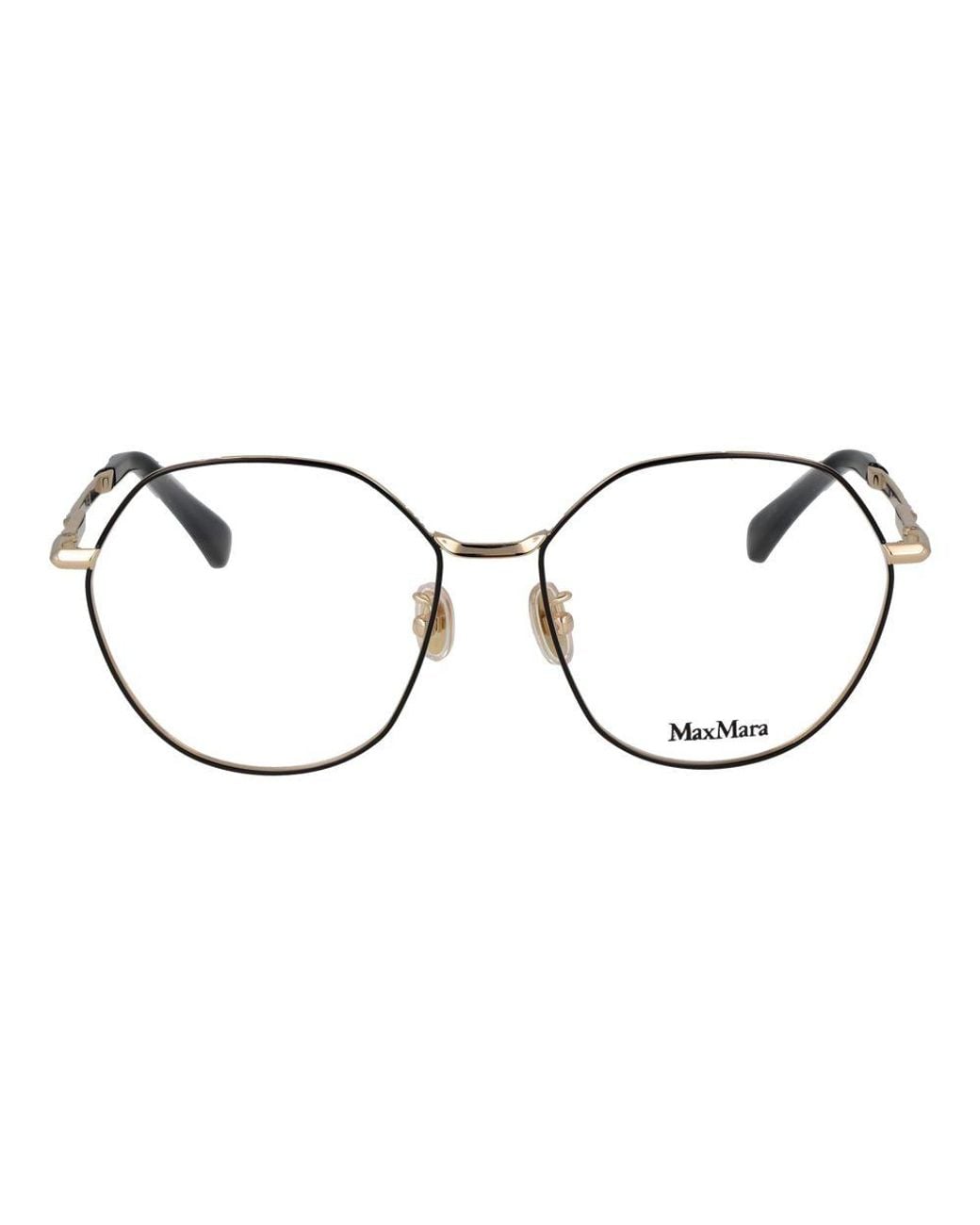Max Mara Metallic Black Metal Glasses (frames)