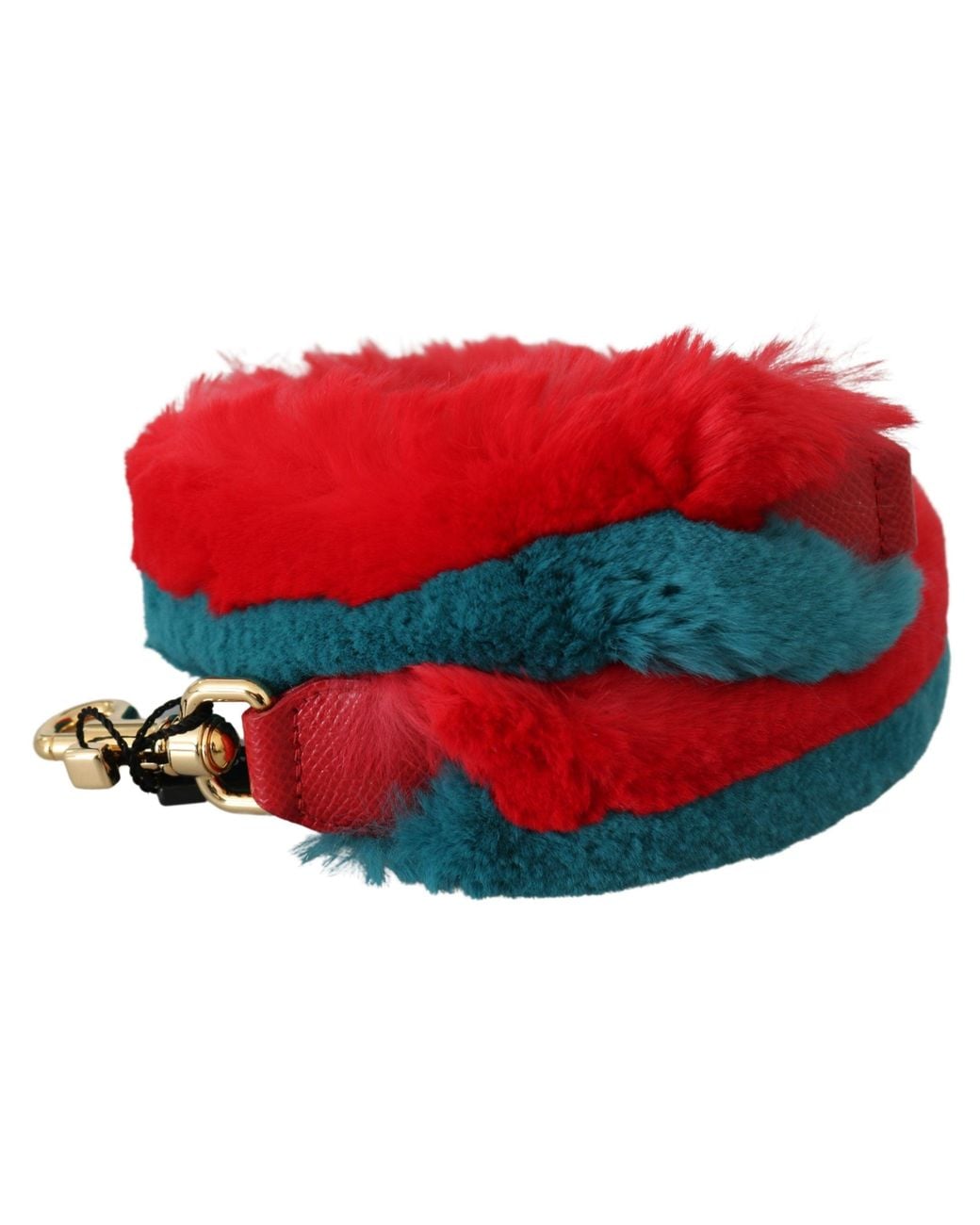 Dolce & Gabbana Red Elegant Lapin Fur Shoulder Strap