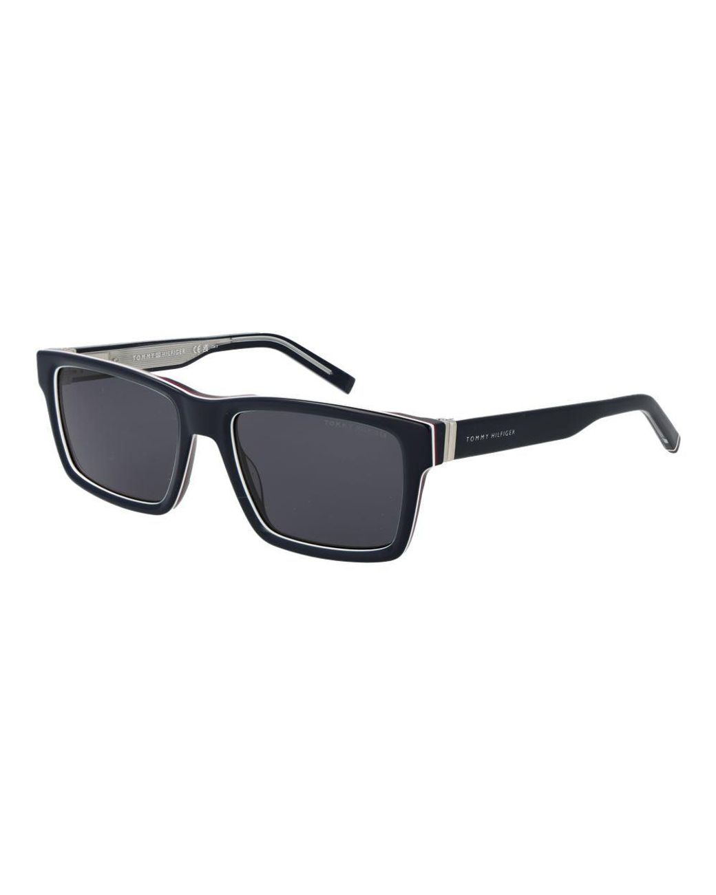 Tommy Hilfiger Black Blue Acetate Sunglasses for men