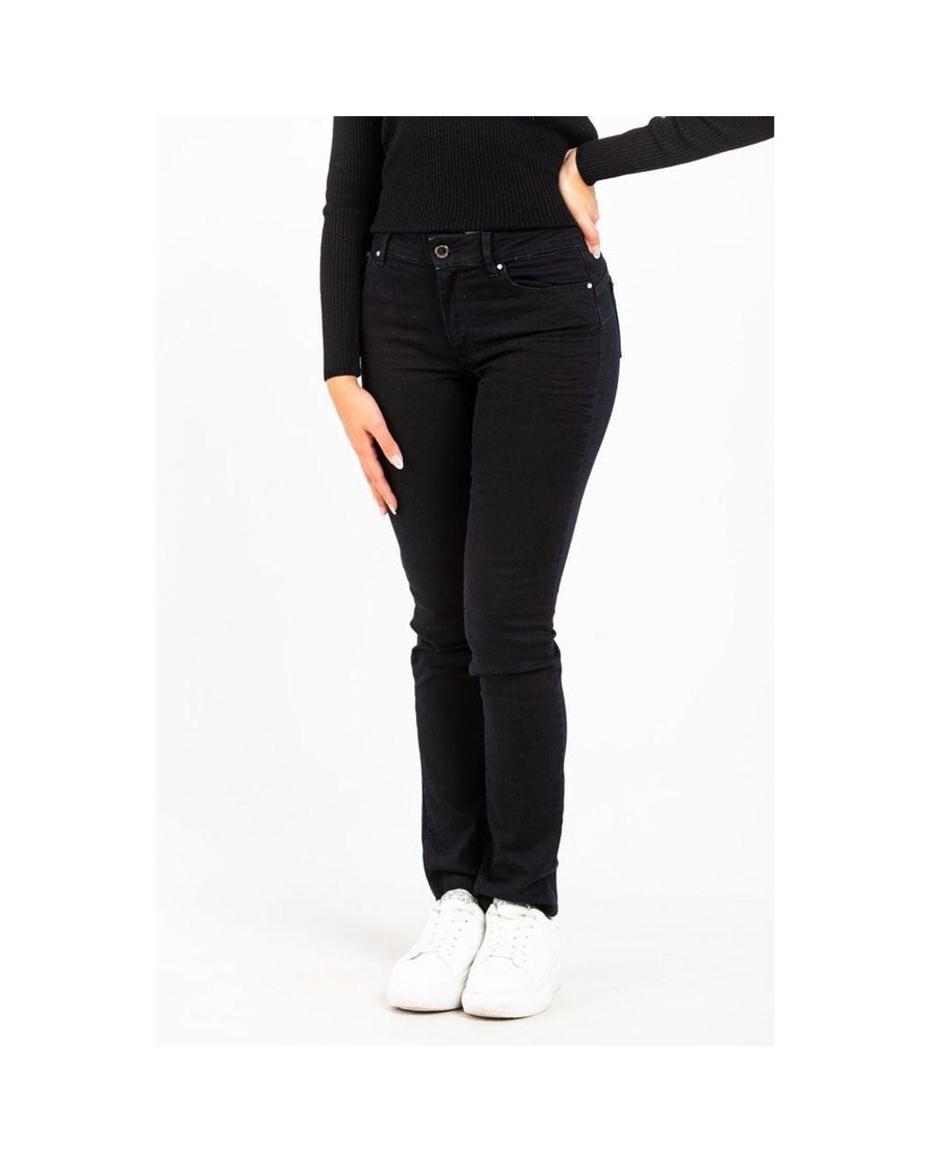 Gas Black Cotton Slim Fit Jeans
