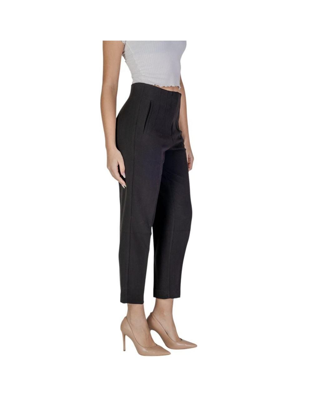 ONLY Black Recycled Polyester Casual Pants