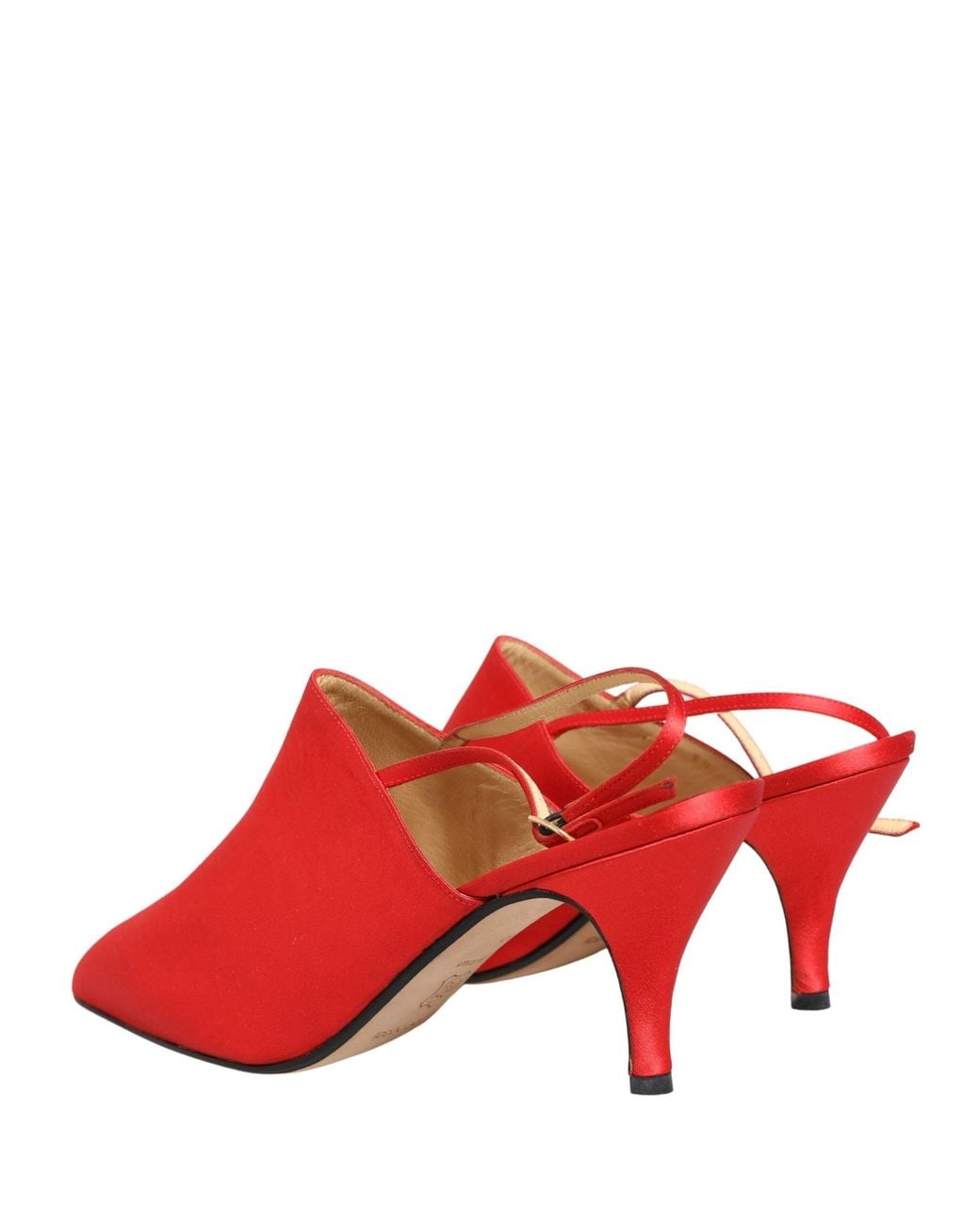 Dolce & Gabbana Pink Red Suede Heel Slingback Shoes