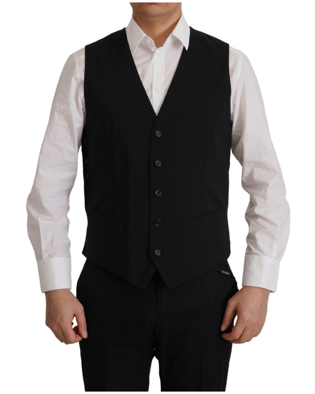 Dolce & Gabbana Black Jacket Vest 2 Piece Martini Blazer for men