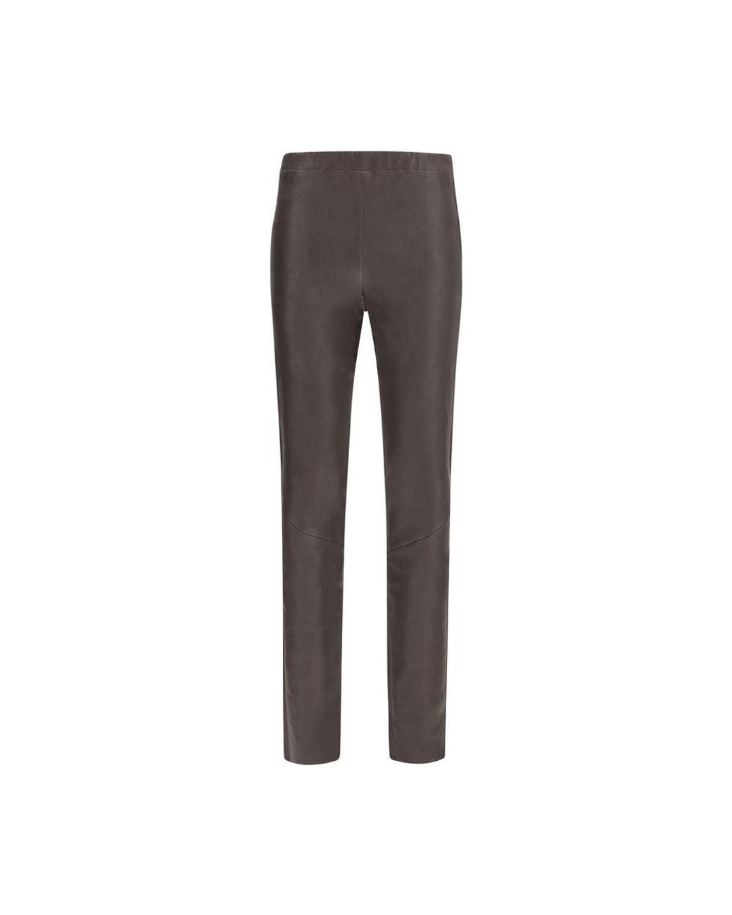 Arma Gray Brown Leather Pants