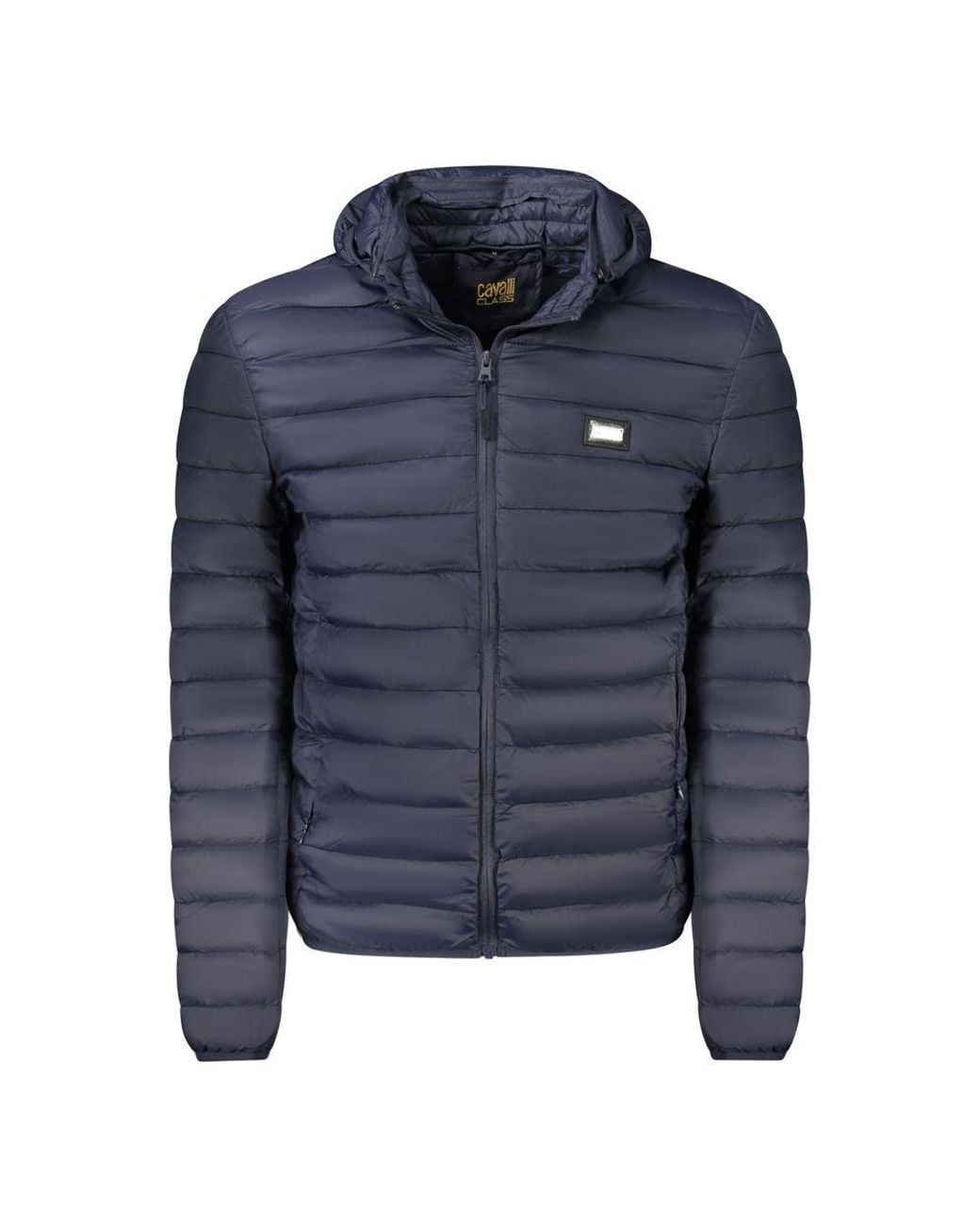 Roberto Cavalli Blue Polyester Jacket for men