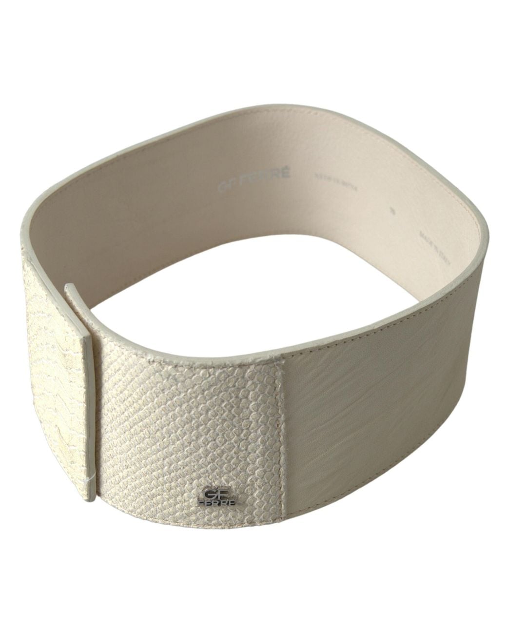 Gianfranco Ferré Black Waxed Cotton Wide Fashion Waistband Belt