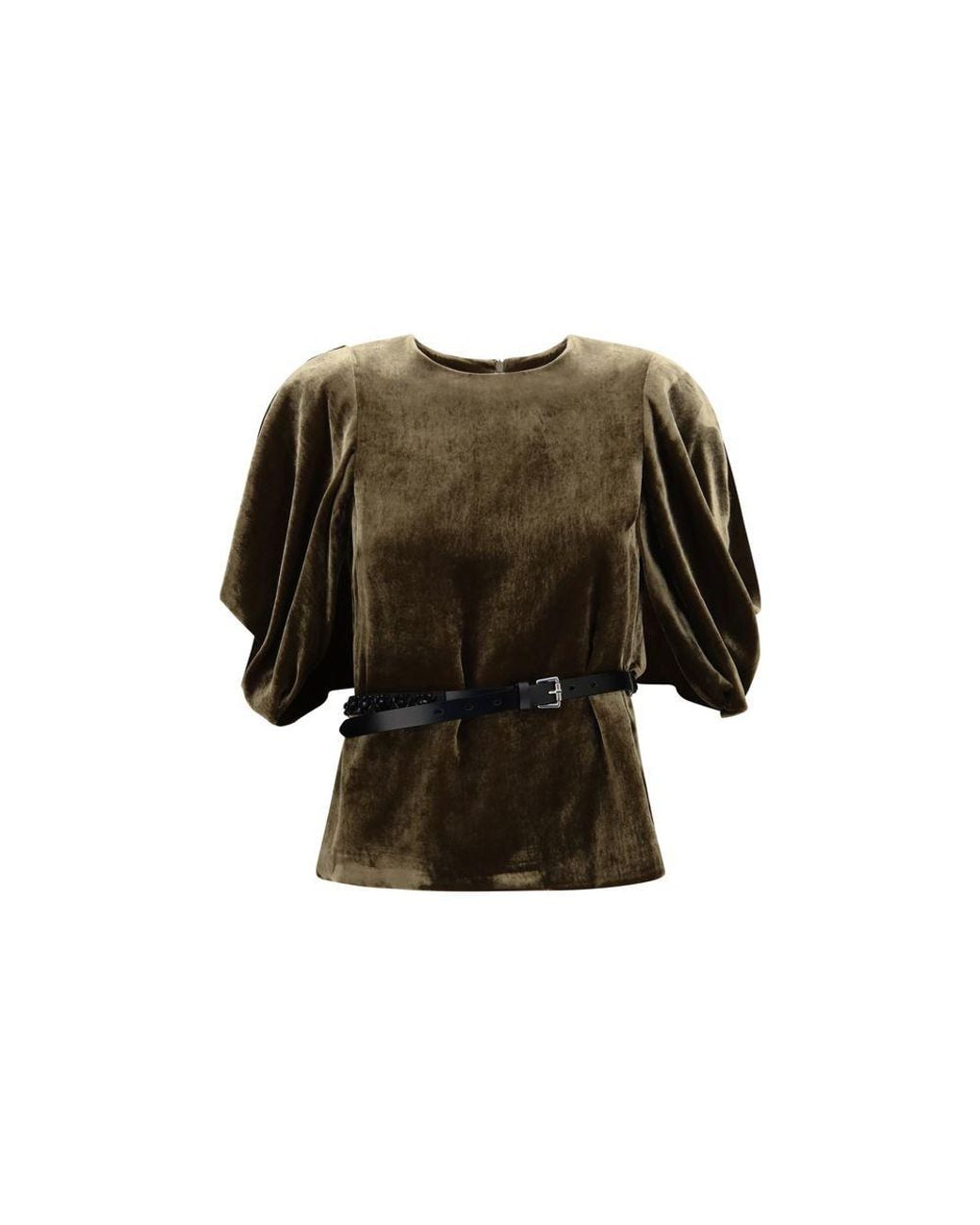P.A.R.O.S.H. Green Brown Viscose Shirt