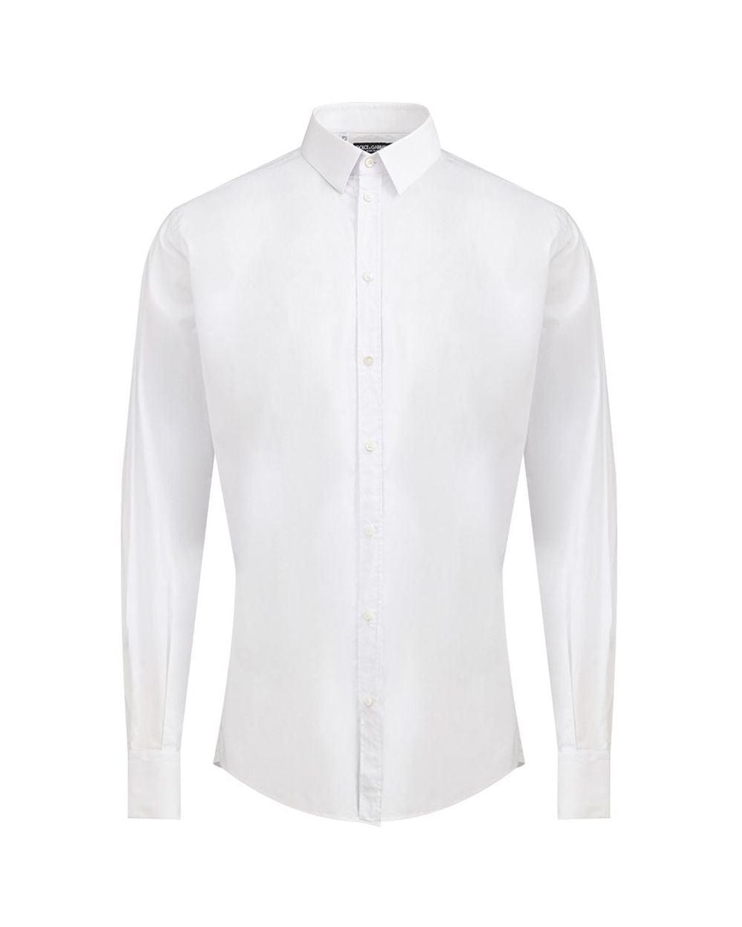 Dolce & Gabbana White Cotton Dress Shirt for men