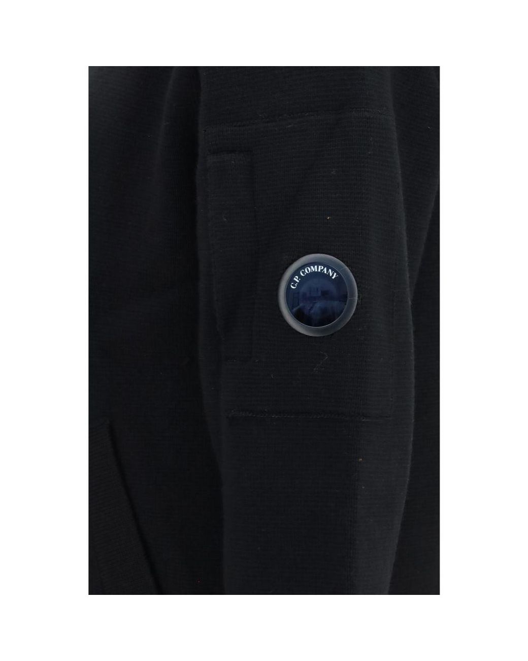 C P Company Blue Black Wool Oves Aries Sweater for men