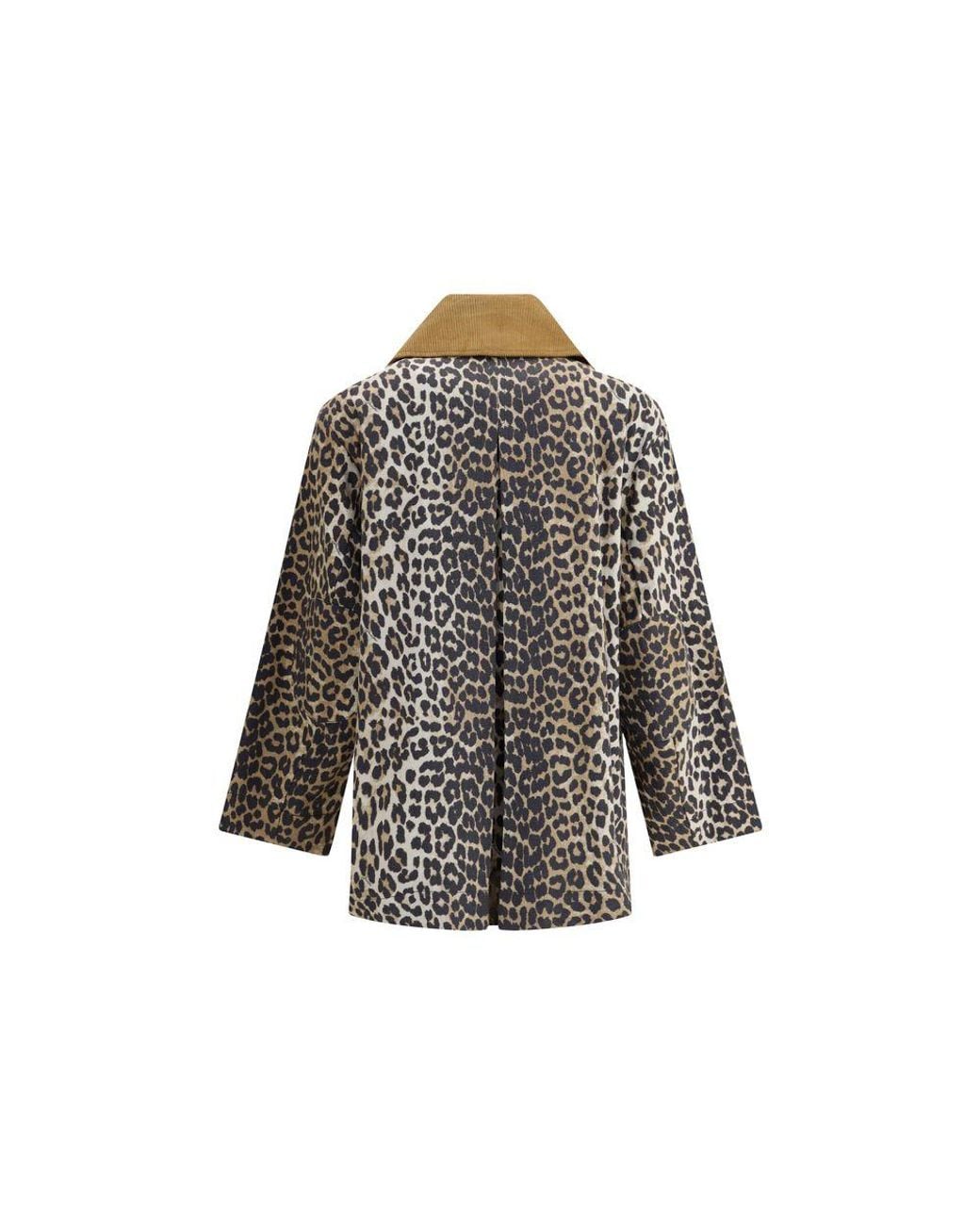 Ganni Gray Leopard Jacket