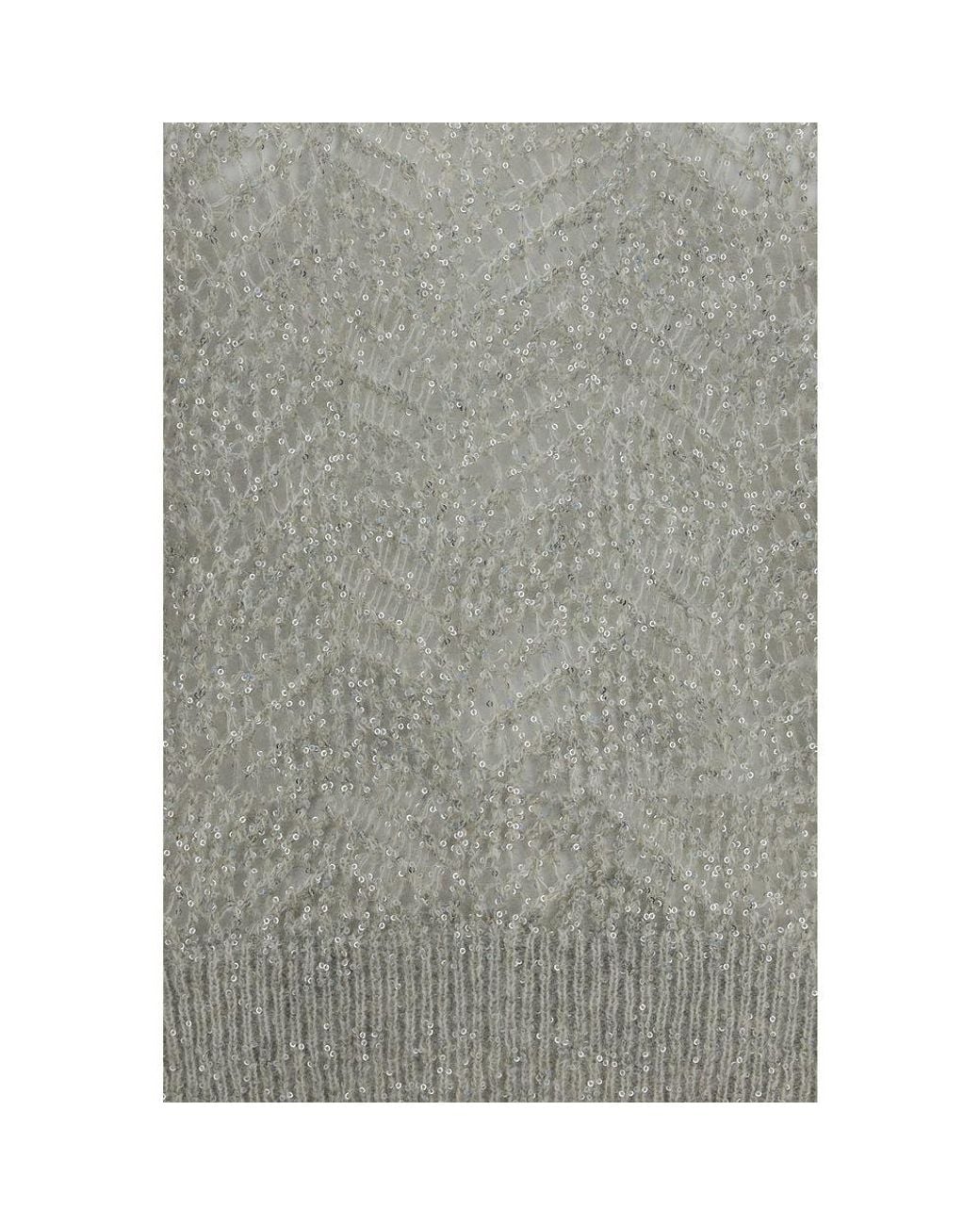 Brunello Cucinelli Gray Linen Sweatshirt