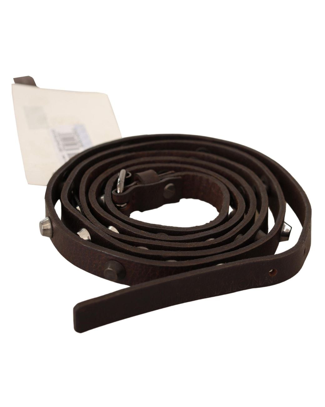CoSTUME NATIONAL Black Chic Leather Fashion Belt With Silver Buckle