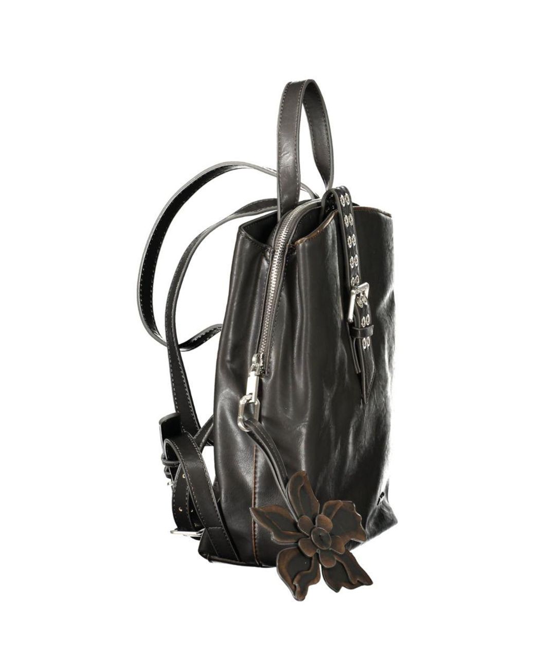 Desigual Black Polyurethane Backpack