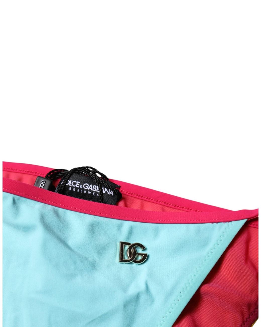 Dolce & Gabbana Red Logo Swimsuit Bikini Bottom Swimwear
