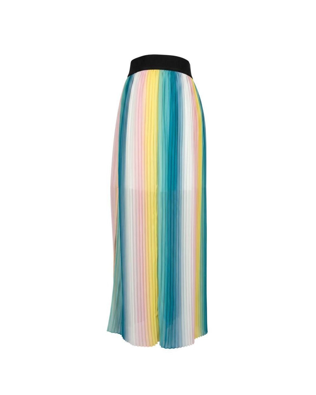 Trussardi Blue Pink Polyester Skirt