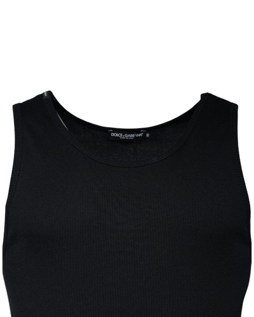 Dolce & Gabbana Black Ribbed Tank Top Underwear for men