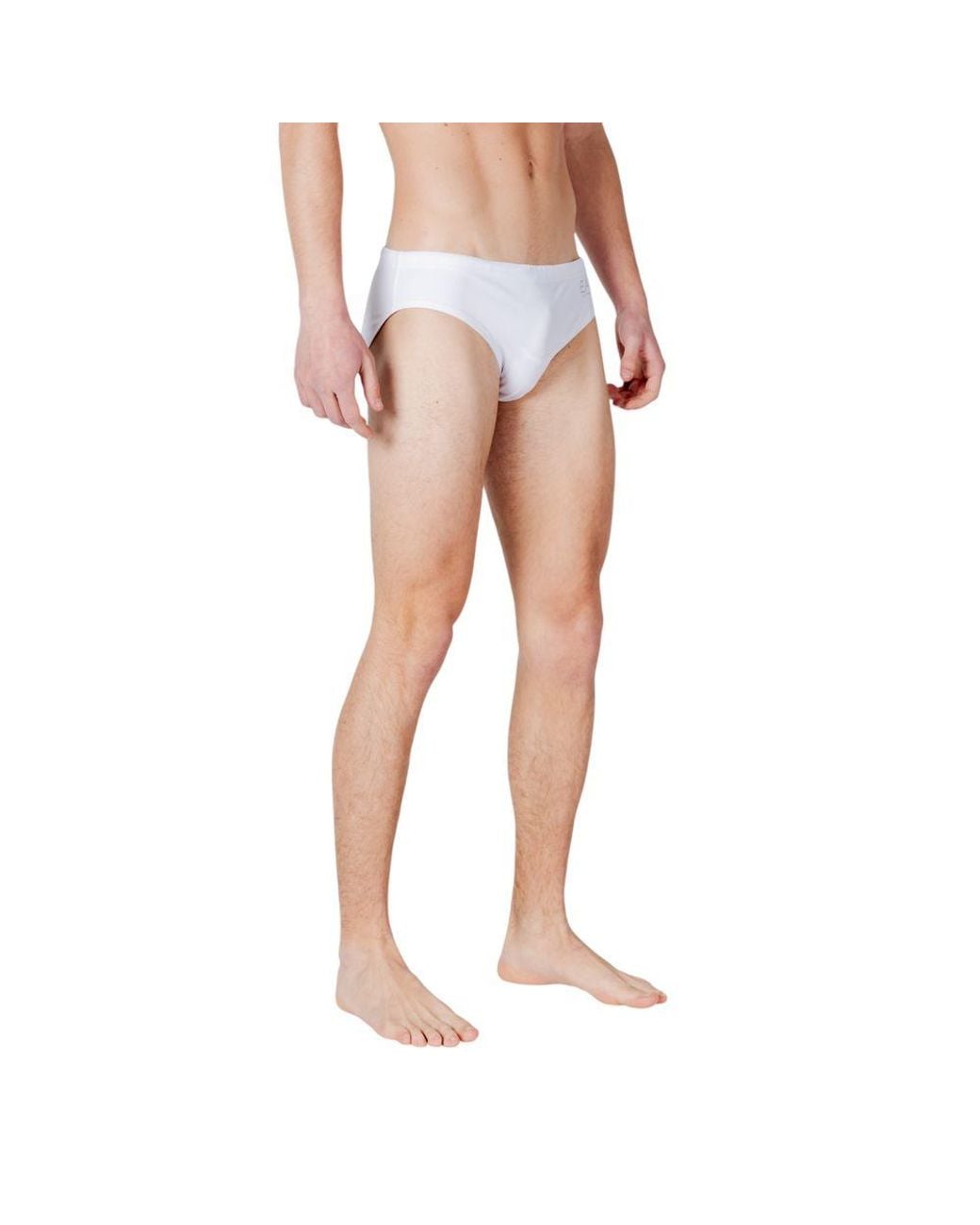 EA7 White Polyester Swim Briefs for men