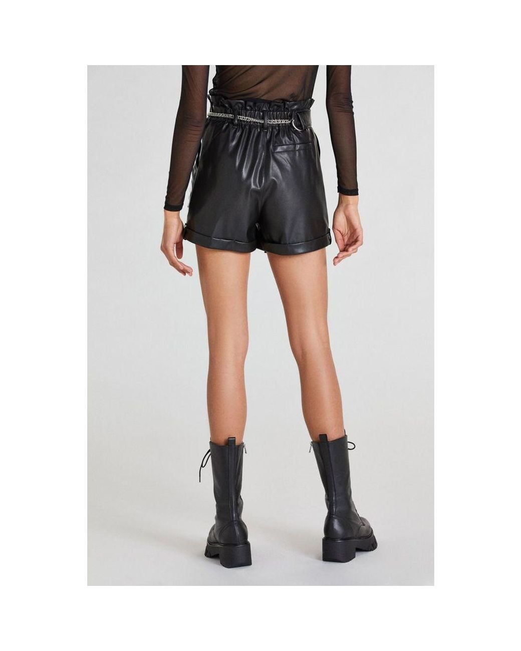 Patrizia Pepe Black Polyethylene Short And Mini Shorts