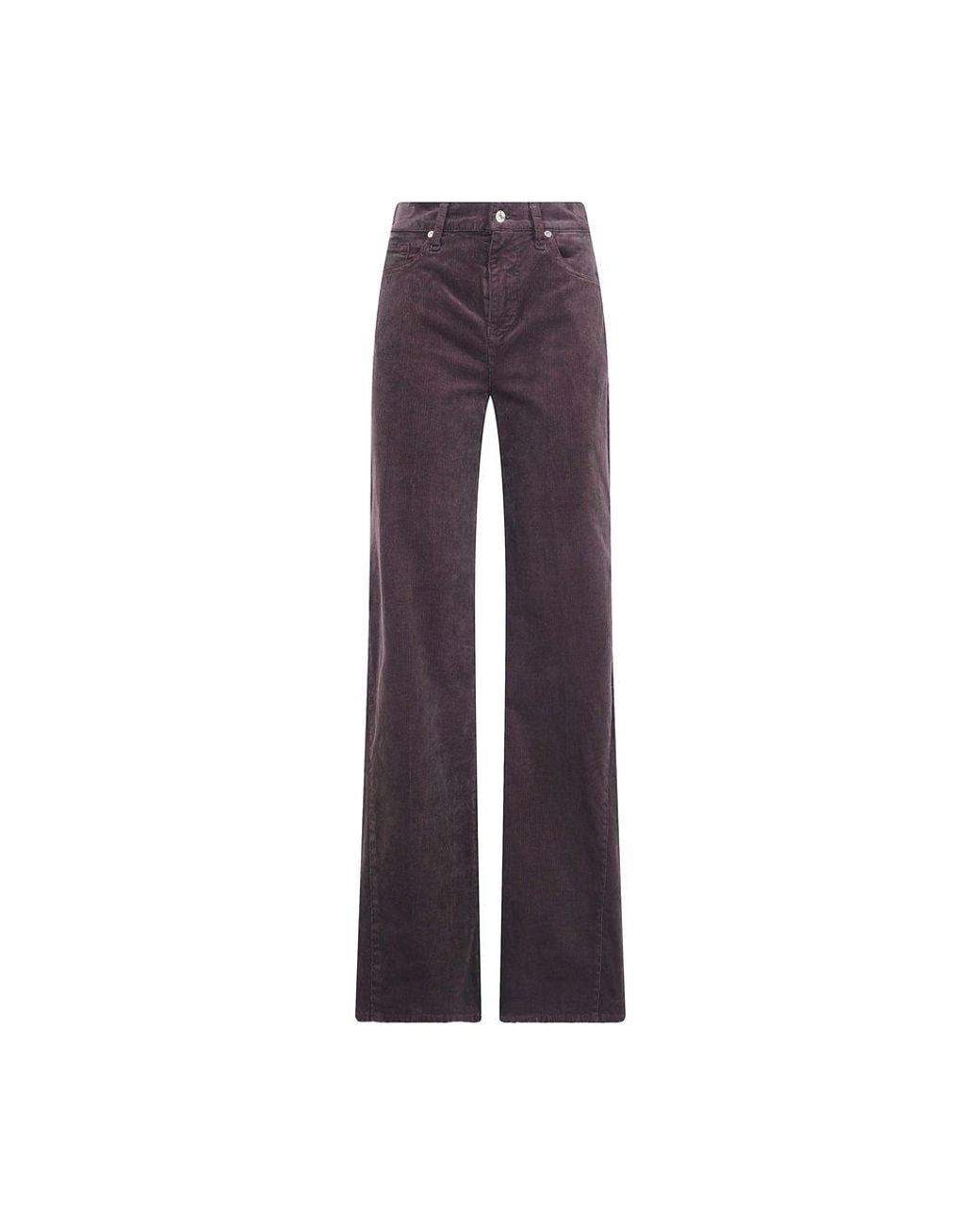 7FOR Purple Brown Cotton Casual Pants