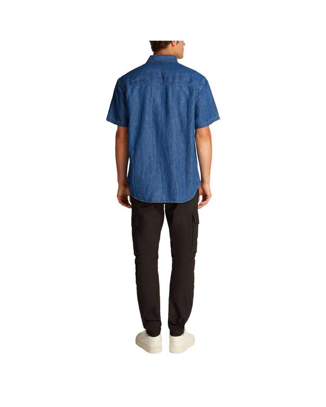 Calvin Klein Blue Cotton Shirt for men