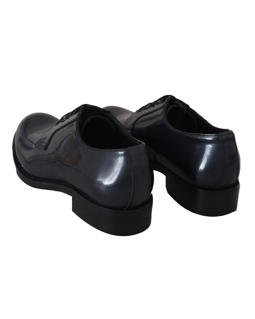 Dolce & Gabbana Black Elegant Leather Derby Dress Shoes for men